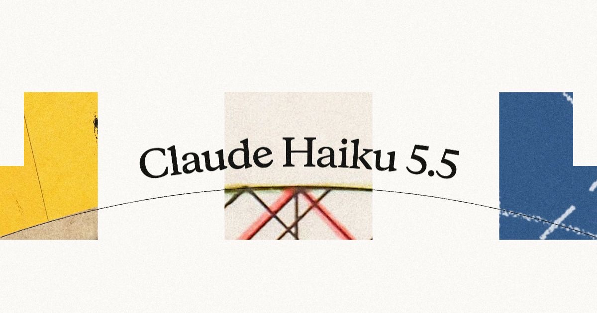 Anthropic's launch artwork reading Claude Haiku 5.5