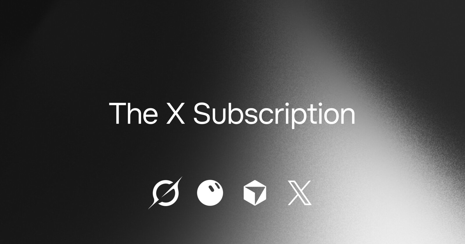 The X Subscription title over a grey gradient with the Grok, Grok Bot, Cursor and X icons